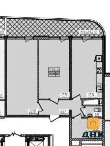Продаж 2к квартири 77.6 кв. м на вул. Краснова 1Ж • ID 35016062