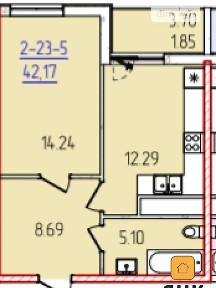 Продаж 1к квартири 41.9 кв. м на вул. Краснова 1В • ID 35016058