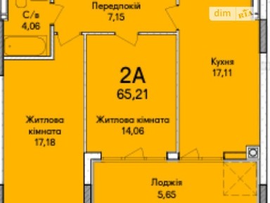 Продаж 2к квартири 65 кв. м на вул. Ольги Кобилянської 52 • ID 35017476