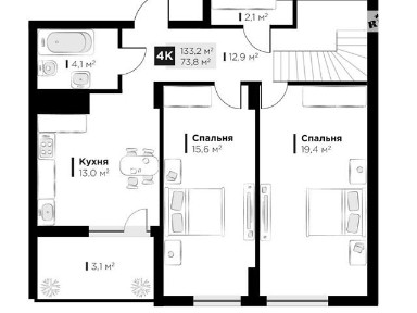 Продаж 4к квартири 133.2 кв. м на вул. Червоної калини 8 • ID 35017274