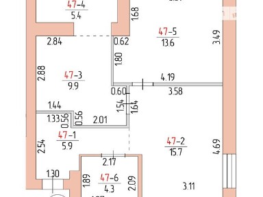 Продаж 2к квартири 54.8 кв. м на вул. Архітектора Старова 2/7, кв. 47 • ID 35017061