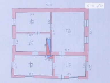 Продаж 1 поверхового будинку з ділянкою на 65 соток, 65 кв. м, 3 кімнати, на вул. Центральна • ID 35016520