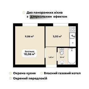 Квартира від забудовника без комісій та переплат 1-кімнатна 18 м², ЖК Oazis Hills-4, 4 поверх - вигідна ціна за м²