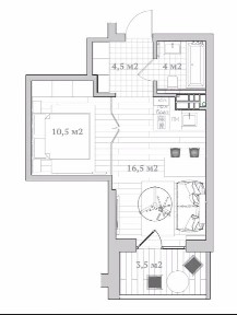 1-кімн. квартира 40 м² ЖК «Поділ Град» Дегтярна, 19, Воздвиженка