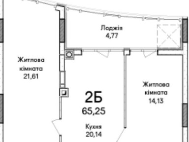 Продаж 2к квартири 65 кв. м на вул. Ольги Кобилянської 52 • ID 35020477