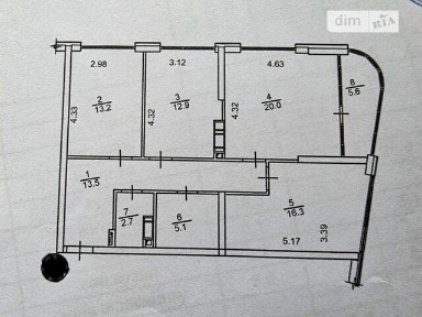 Продаж 3к квартири 89 кв. м на вул. Причальна 12 • ID 35022283