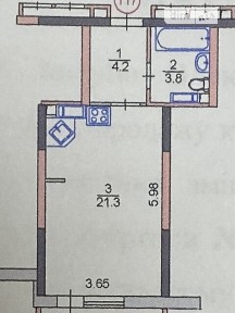 Продаж 1к квартири 31.4 кв. м на вул. Миколи Кибальчича 1В • ID 35022259