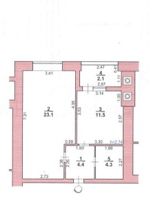 Продаж 1к квартири 43 кв. м на вул. Лісогринівецька • ID 35029261