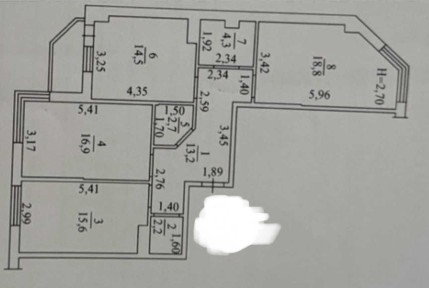 3-кімнатна квартира в ЖК 