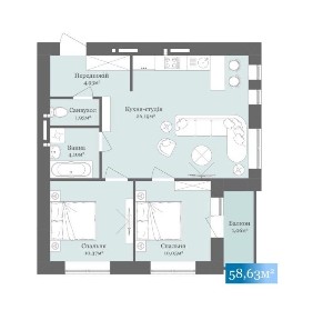 Продаж 2 кім кв у ЖК West Towers / 4 будинок, введений в експлуатац