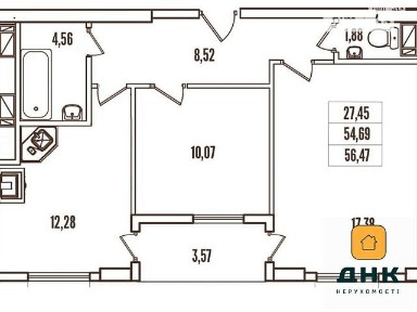 Продаж 2к квартири 57 кв. м на вул. Люстдорфська дорога 100Б • ID 35035758