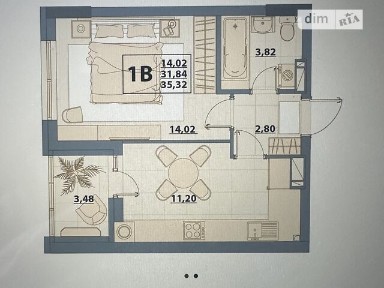 Продаж 1к квартири 35 кв. м на вул. Свято-Покровська 72 • ID 35039746