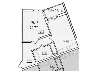Продаж 1к квартири 42.2 кв. м на вул. Краснова • ID 35040762