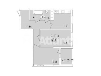 Продаж 2к квартири 60.3 кв. м на вул. Краснова • ID 35040760