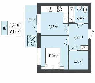 1к квартира 34,88 м² у ЖК Бургундія 3, газ балкон гардероб ліфт, без комісії