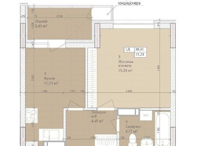 Продаж 1к квартири 39.9 кв. м на вул. Володимира Сосюри 6 • ID 35042940