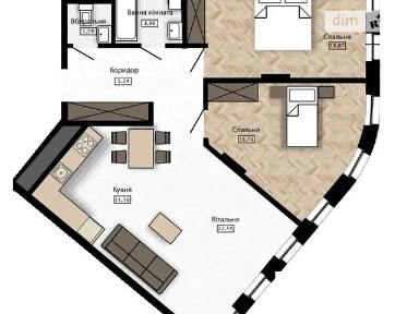 Продаж 2к квартири 80.3 кв. м на вул. Раковського 32 • ID 35049095