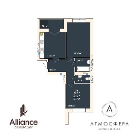 Терміновий продаж. 2-кімнатна квартира 56 м² поруч із міським озером - готовий будинок