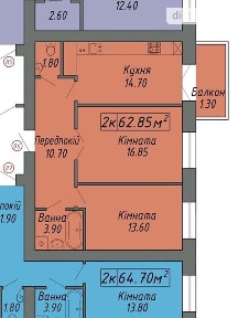 Продаж 2к квартири 64 кв. м на вул. Бандери Степана • ID 35054522