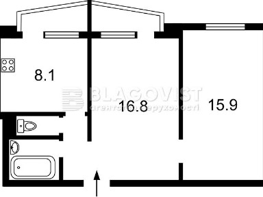 Продаж 2к квартири 46 кв. м на вул. Левка Лук'яненка 1В • ID 35054586