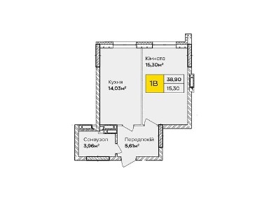 Продаж 1к квартири 38.9 кв. м на вул. Івана Кочерги 17А • ID 35055818