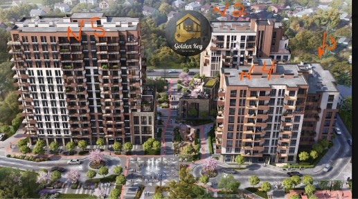 3-кімнатна квартира 82,7 м² Lizrome, індивідуальне газове опалення, розтермінування від забудовника, Ужгород
