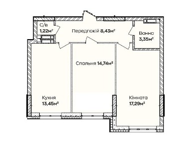 Продаж 2к квартири 56.3 кв. м на вул. Тепловозна 28 • ID 35057542