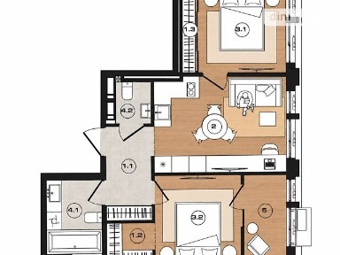 Продаж 2к квартири 53.6 кв. м на вул. Петра Дорошенка 44 • ID 35059983