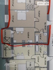 Продаж 2к квартири 76.76 кв. м на вул. Сахарова Андрія Академіка 9 • ID 35058750