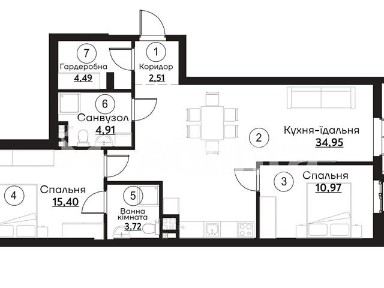Продаж 2к квартири 82.03 кв. м на вул. Слобідська • ID 35058429