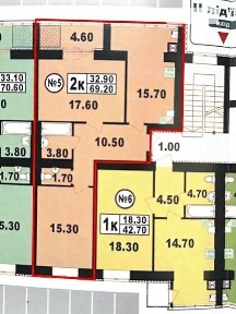 Продаж 2к квартири 69.2 кв. м на вул. Степана Бандери 80 • ID 35062533