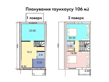 Продаж 2 поверхового таунхауса з ділянкою на 1 сотку, 106 кв. м, 3 кімнати, на вул. Київська 83 • ID 35064777
