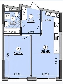 Продаж 1к квартири 47 кв. м на наб. Дніпровська 15Є • ID 35064621