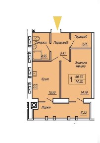 1 кім. квартира 48м² Вид на місто ЖК Панорама
