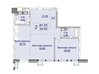 Продаж 2к квартири 81 кв. м на вул. Андрія Верхогляда 26, кв. 16 • ID 35067924