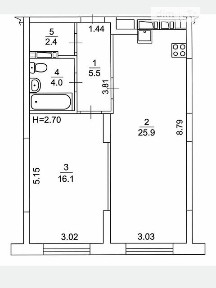 Продаж 1к квартири 54 кв. м на вул. Князя Романа Мстиславича 22А • ID 35070368