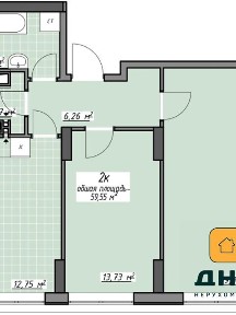 Продаж 2к квартири 69.54 кв. м на просп. Князя Ярослава Мудрого 17А • ID 35072983