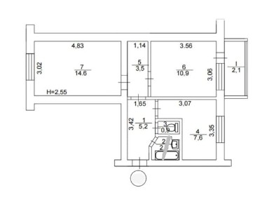 Продаж 2к квартири 47 кв. м на вул. Івана Дзюби 10 • ID 35072298