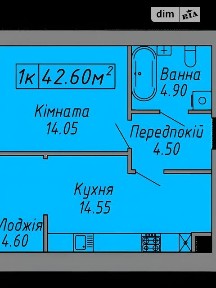 Продаж 1к квартири 42.6 кв. м на вул. Бандери Степана • ID 35072096