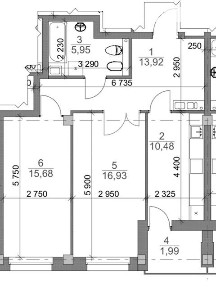 Продаж 3к квартири 66 кв. м на вул. Моссаковського Володимира 7 • ID 35073232