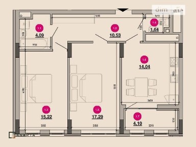 Продаж 2к квартири 68.1 кв. м на вул. Хмельницького Богдана 207, кв. 14 • ID 35081168