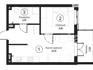 Продаж 1к квартири 40.63 кв. м на вул. Слобідська • ID 35079708