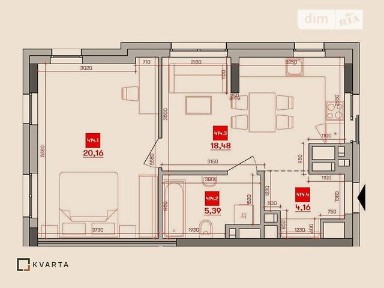 Продаж 1к квартири 48.19 кв. м на вул. Персенківка • ID 35084874