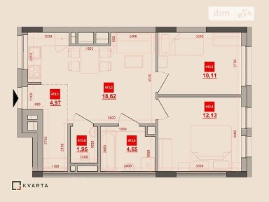 Продаж 2к квартири 52.61 кв. м на вул. Персенківка • ID 35082007