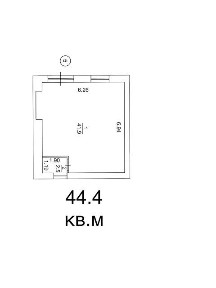 Здається комерційне приміщення на вул. Тарасівська 1, площа 44.4 кв. м • ID 35086484