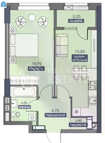 Продаж 1-кімнатної квартири 46 м², Академіка Заболотного вул., 1А