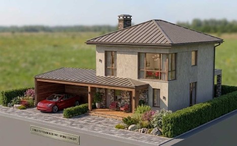 Продаж індивідуальних сучасних котеджів 127м2