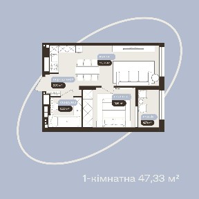 ЖК Свідомі, Крюківщина 1к квартира 47,59 м² від забудовника (єОселя)