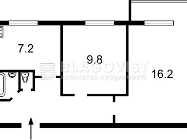 Продаж 2к квартири 44 кв. м на вул. Ніжинська 16 • ID 35090488