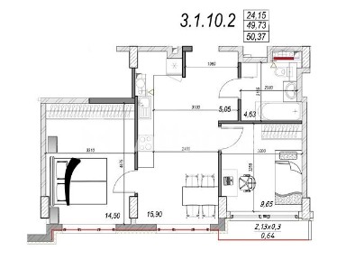 Продаж 2к квартири 62.39 кв. м на дор. Фонтанська • ID 35093167
